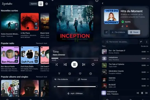 Application pour télécharger musique gratuit sur Android. Écoutez vos artistes préférés comme Daft Punk, Shakira et Hans Zimmer.