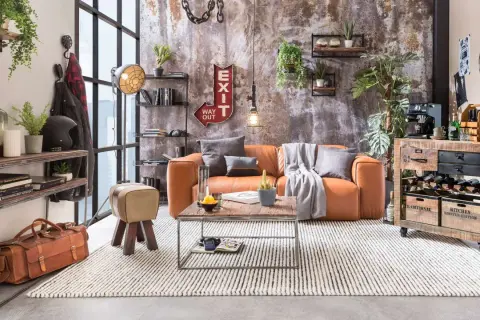 Industrieller Stil im Wohnzimmer: So schaffen Sie den perfekten Look
