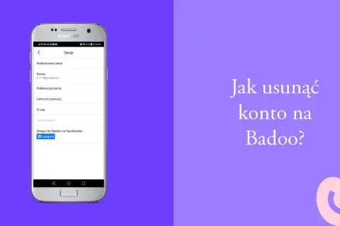 Jak usunąć konto na Badoo w telefonie? Ekran telefonu z opcjami konta.