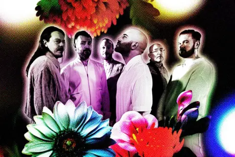 I Negramaro, con i loro testi che ti entrano dentro, "lo sai da qui", in un'esplosione di colori e fiori psichedelici.