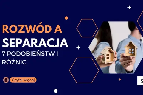 Rozwód a separacja co to? Dwie osoby trzymają połówki domu, symbolizujące rozdzielenie. Artykuł omawia 7 podobieństw i różnic.