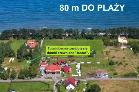 Gąski domki przy plaży, 80 m do morza. Drewniane domki "Jantar" czekają na gości.
