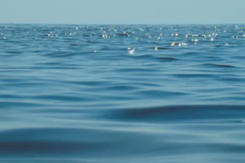 Błękitne fale Bałtyku, gdzie zasolenie jest niższe niż w oceanach, odbijają światło.