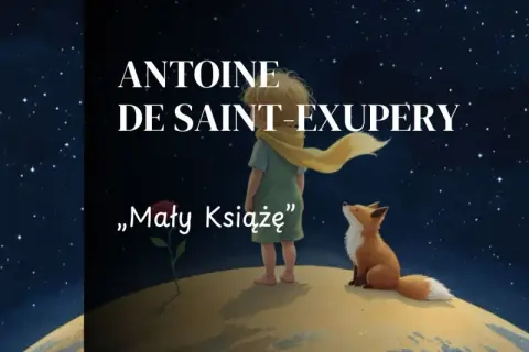 Mały Książę z lisem i różą na planecie. Czy to tęsknota za domem sprawiła, że opuścił planetę?