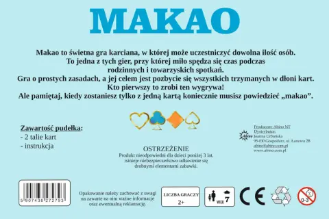 Gra Makao to prosta gra karciana, idealna na rodzinne spotkania. Naucz się, jak się gra w makao i kto pierwszy pozbędzie się kart, wygrywa!