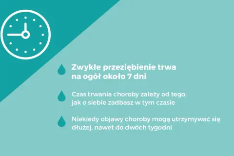 Zwykłe przeziębienie trwa ok. 7 dni, ale objawy mogą się utrzymywać dłużej. Dbaj o siebie, by szybciej wrócić do zdrowia.