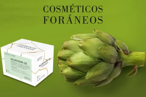 Caja de cosméticos "Foráneos" con alcachofa fresca. El extracto de alcachofa para que sirve: anticelulítico, estimula drenaje y elimina grasa.