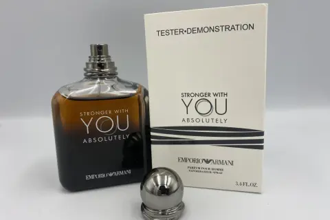 Perfum Emporio Armani Stronger With You Absolutely, flakon i pudełko tester.