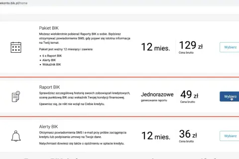 Raport BIK jednorazowy za 49 zł. Sprawdzisz historię kredytową i kondycję finansową. Big co to jest? To BIK, czyli Biuro Informacji Kredytowej.