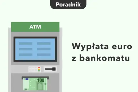Bankomat z wypłaconą stówką euro. Dowiedz się, czy w bankomacie można wypłacić euro.