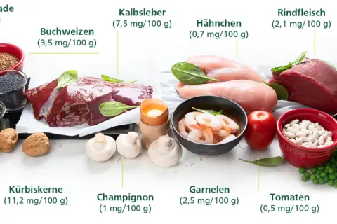 Lebensmittel mit viel Eisen: Kalbsleber, Kürbiskerne, Buchweizen, Rindfleisch, Walnüsse, dunkle Schokolade. Was tun gegen Eisenmangel? Diese Lebensmittel helfen!