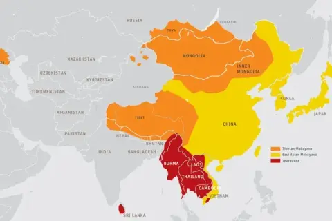 Mapa buddyzmu: Jak rozprzestrzenia się ta religia w Azji?