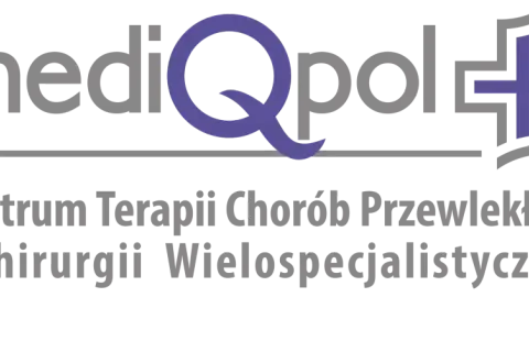 Logo MediQpol: Centrum Terapii Chorób Przewlekłych i Chirurgii Wielo specalistycznej.