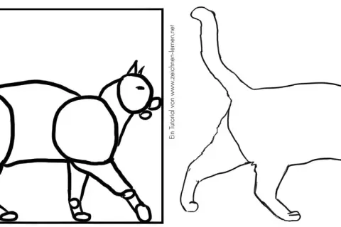 Katze zeichnen: Einfache Schritte für Anfänger mit Grundformen