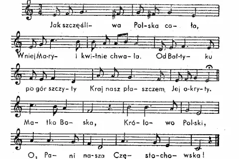 Jak szczęśliwa Polska cała: Nuty, chwyty, tekst. Zagraj bez trudu!