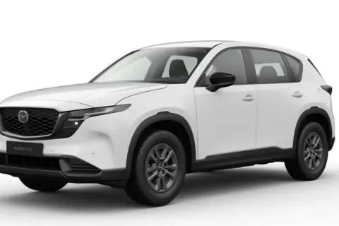 Biała Mazda CX-5 na białym tle. Sprawdź aktualną mazda cx-5 cena i wybierz swój wymarzony SUV.
