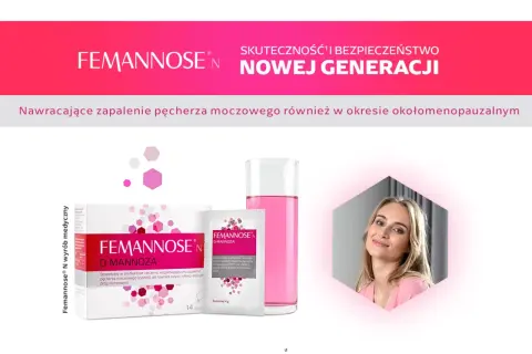 FEMANNOSEN D-MANNOZA - skuteczność i bezpieczeństwo nowej generacji. Produkt wspiera zdrowie dróg moczowych.
