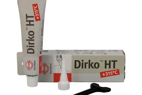 Zestaw Dirko HT z uszczelniaczem silikonowym. Sprawdź, ile schnie Dirko, by zapewnić trwałe uszczelnienie do 315°C.