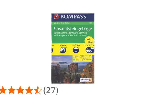 Wanderkarte Elbsandsteingebirge, Nationalpark Sächsische Schweiz und Böhmische Schweiz. Perfekt für Touren in der **czeska szwajcaria**.