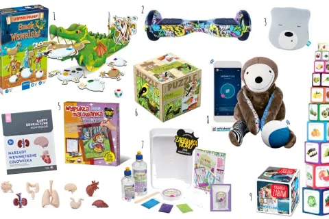 Karty edukacyjne, gra o smoku, puzzle, slime i inne pomysły na prezent dla dziecka zamiast zabawek.