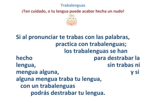 Texto con trabalenguas largos para destrabar la lengua. ¡Cuidado, o tu lengua se enreda!