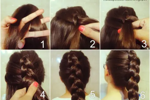 Pasos para hacer una trenza normal. Tutorial de peinado paso a paso.