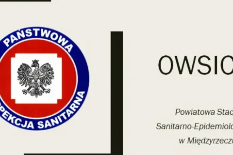 Owsica - czy owsiki są groźne? Logo Państwowej Inspekcji Sanitarnej i nazwa placówki.