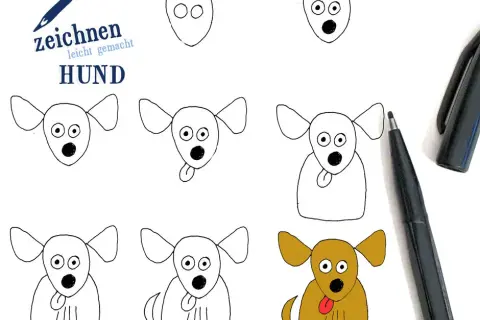 Hunde zeichnen leicht: Einfache Schritt-für-Schritt-Anleitung