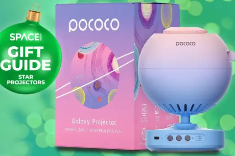 Uroczy projektor kosmosu Pococo w pastelowych kolorach, idealny do stworzenia magicznej atmosfery.