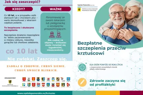 Bezpłatne szczepienia przeciw krztuścowi dla osób 65+ z chorobami płuc. Dbaj o zdrowie, chroń siebie i bliskich. #szczepienia65+koronawirus
