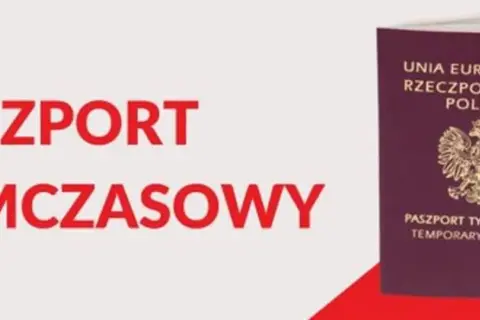 Paszport tymczasowy Rzeczypospolitej Polskiej. Dokument podróży z orłem.