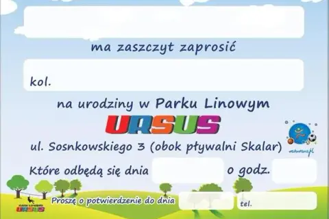 Park Linowy Ursus: Przygoda dla dzieci, urodziny i cennik 2024!