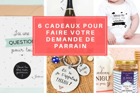 Des cadeaux originaux pour une demande de parrain humoristique. Un body bébé, un porte-clés, une carte à gratter... pour un texte demande parrain humour réussi !