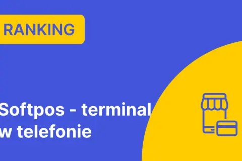 Ranking Softpos - terminal w telefonie. Ikona sklepu i karty płatniczej.