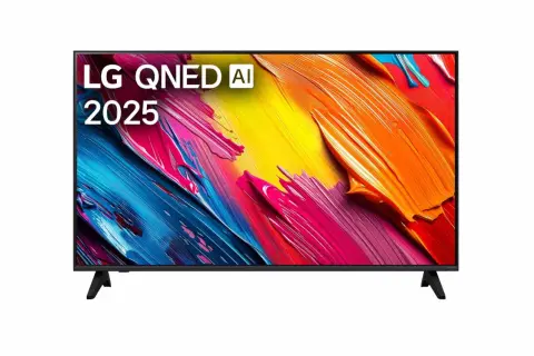 Nowy telewizor LG QNED AI 2025 z kolorowym ekranem. Instrukcja obsługi telewizora LG pomoże Ci go skonfigurować.