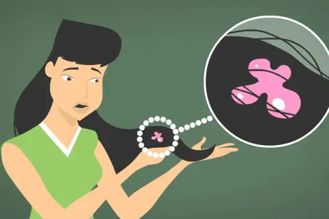 Une femme découvre une masse rose ressemblant à du chewing-gum emmêlée dans ses cheveux.