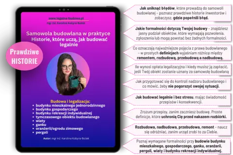 Prawdziwe historie uczą, jak legalnie budować budynek gospodarczy i inne obiekty. Poznaj formalności i uniknij samowoli budowlanej.