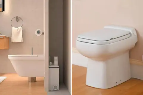 Il trituratore WC come funziona: un sistema compatto che sminuzza i rifiuti per un facile scarico.