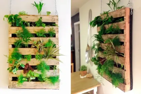 Zielona ściana DIY: Ogród wertykalny z palet i butelek poradnik
