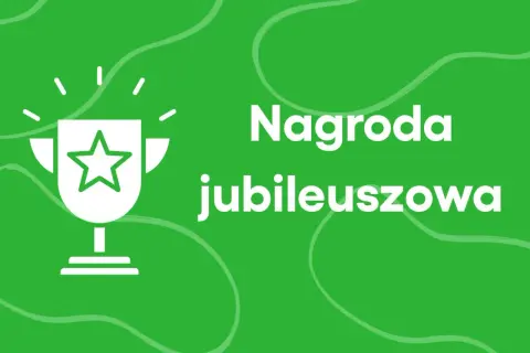 Biały puchar z gwiazdą symbolizuje nagrodę jubileuszową, np. za 35 lat pracy.