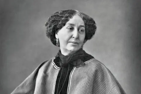 Portret George Sand, autorki wielu wspaniałych książek, w eleganckiej kreacji.