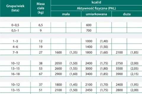 Ile kcal powinna jeść 12 latka: pełen rozkład kalorii na każdy posiłek