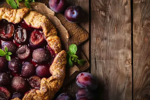 Galette ze śliwkami - Przepis na francuskie ciasto z owocami
