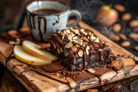 Brownie z jabłkami - Jak zrobić zdrowe brownie z białej fasoli i jabłek?