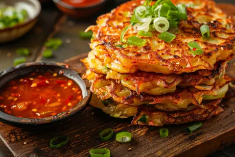 Placki kimchi: Smaczny przepis na placki z kimchi i ostrymi przyprawami