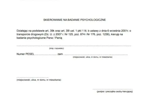 Kto może skierować kierowcę na badania psychologiczne i dlaczego to ważne?