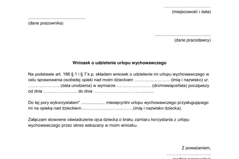 Jak uniknąć błędów przy wypełnianiu wniosku o urlop wychowawczy – praktyczne wskazówki