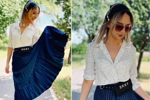 Stylizacje z czarną plisowaną spódnicą midi: 10 modnych inspiracji