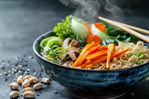 Makaron ramen z warzywami - Szybki przepis na chiński makaron z warzywami