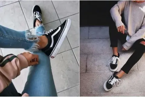 Stylizacje z czarnymi Vansami – modne inspiracje na każdą okazję i porady